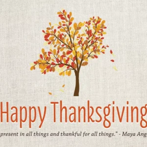 Autumn Tree Thanksgiving Postcard – First Class