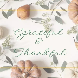 Pears & Pumpkins Thanksgiving Postcard – First Class