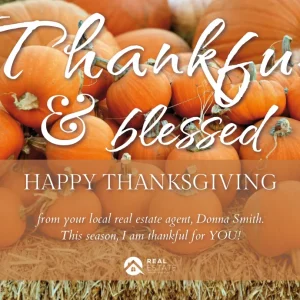 Thankful & Blessed Thanksgiving Postcard – First Class